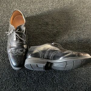 His. A. Bank black Mens casual dress shoe.